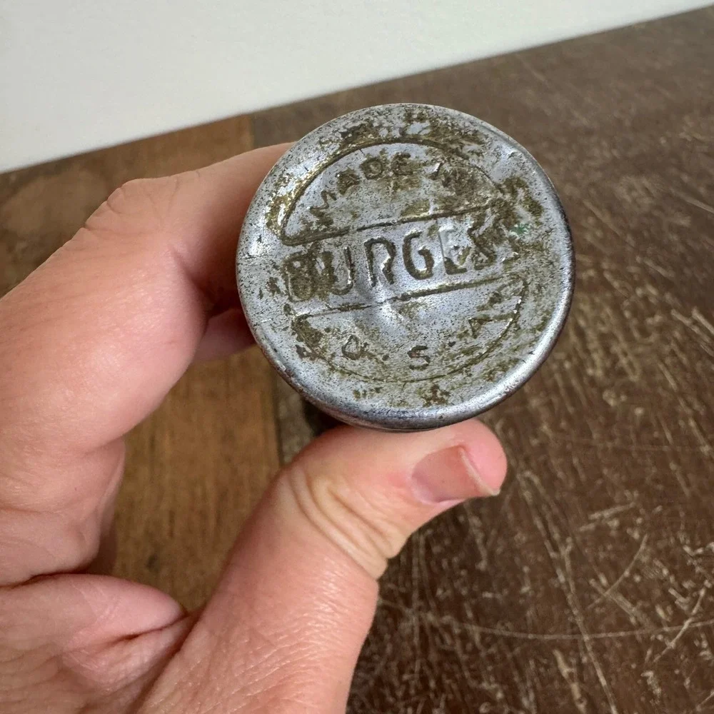 Burgess Made in USA Vintage‎ Metal Flashlight Glass Lens Untested